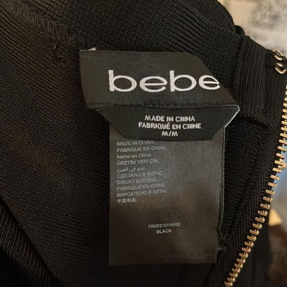 Bebe Black Sia Cage Bandage Embellished Dress - Picture 16 of 16